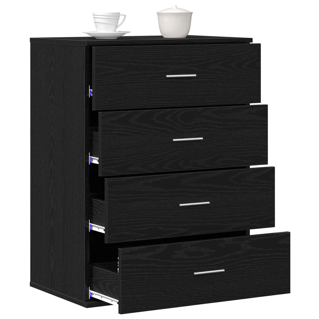 Aparador Roble Negro 60 x 39 x 80 cm Madera de ingeniería