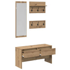 Conjunto de muebles de recibidor 4 pcs Roble Artesanal