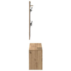 Conjunto de muebles de recibidor 4 pcs Roble Artesanal