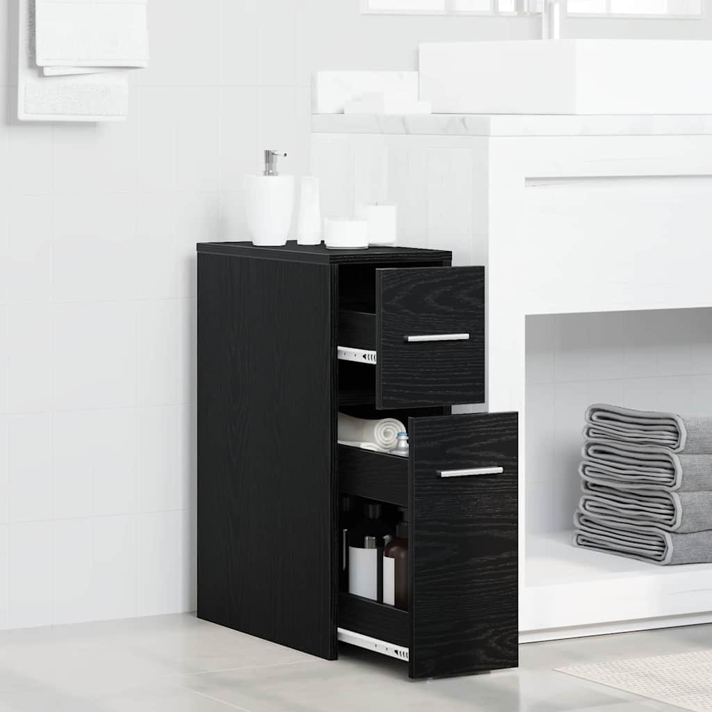 Juego de muebles de baño Roble Negro 22 x 44 x 61.5 cm