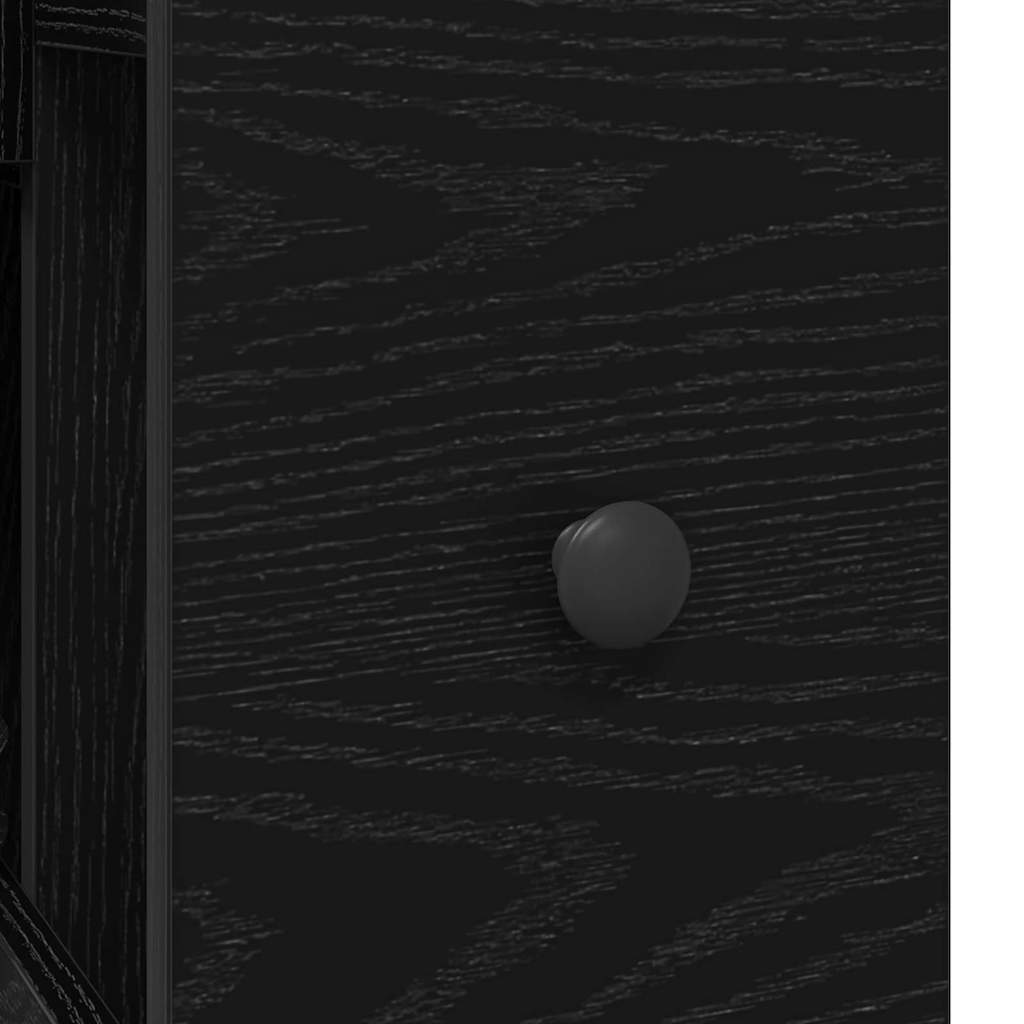 Juego de muebles de baño Roble Negro 80 x 18 x 60 cm