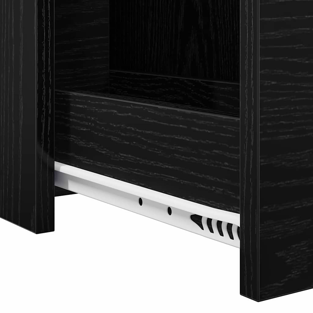 Juego de muebles de baño Roble Negro 80 x 18 x 60 cm