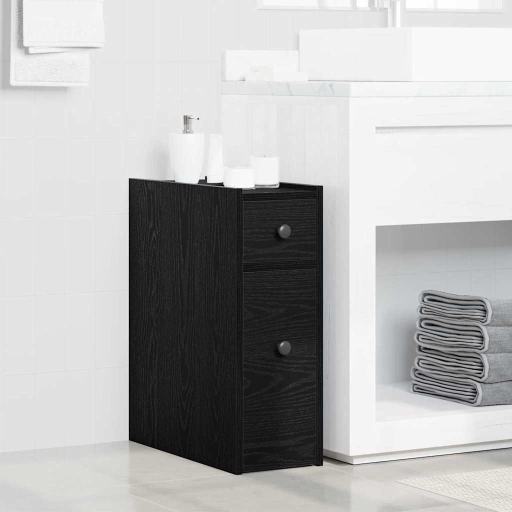 Juego de muebles de baño Roble Negro 80 x 18 x 60 cm