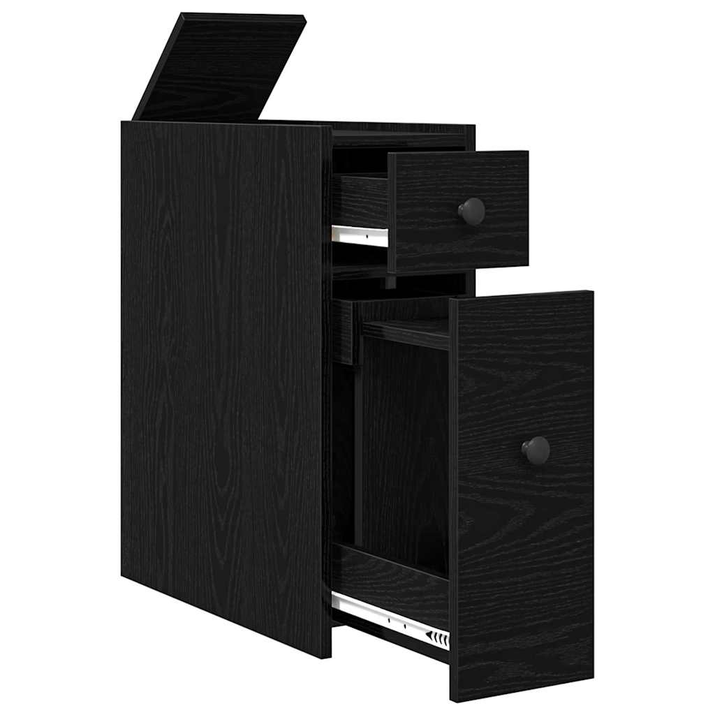Juego de muebles de baño Roble Negro 80 x 18 x 60 cm