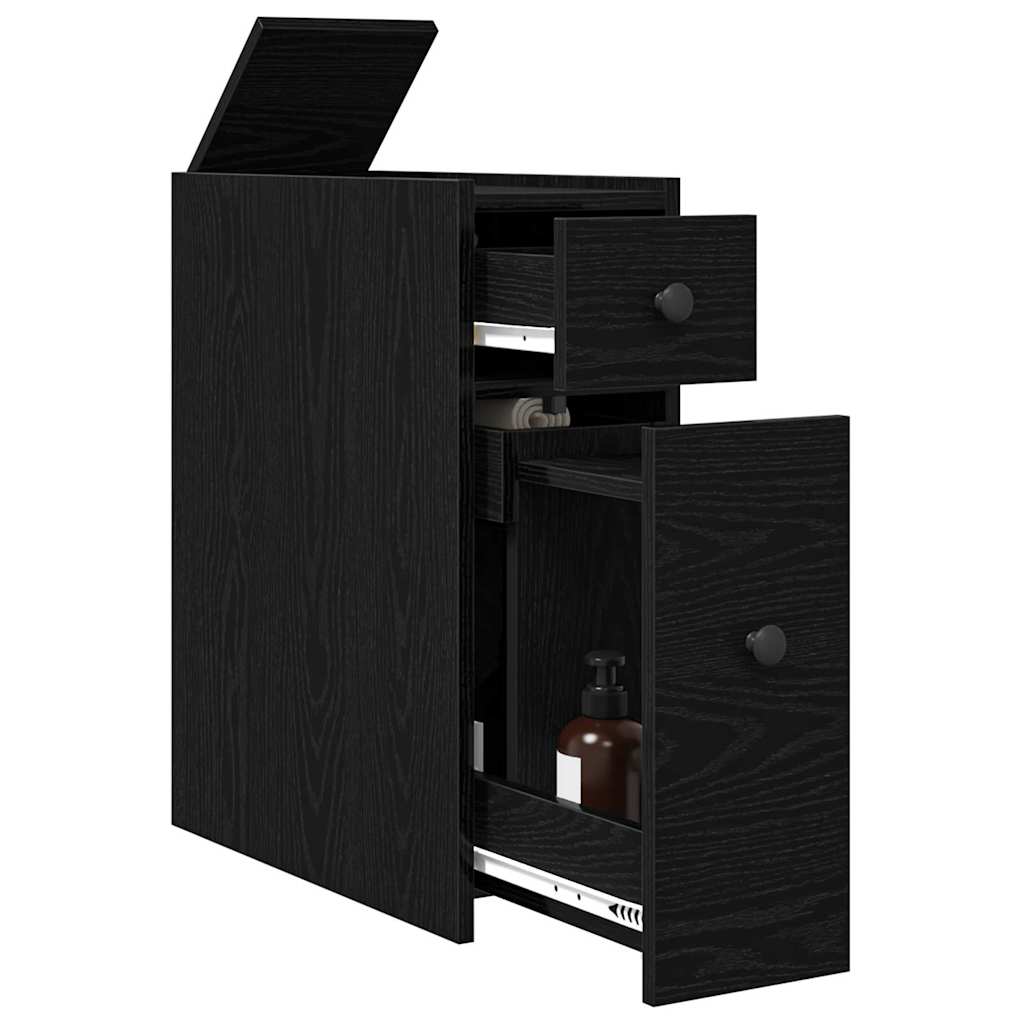 Juego de muebles de baño Roble Negro 80 x 18 x 60 cm