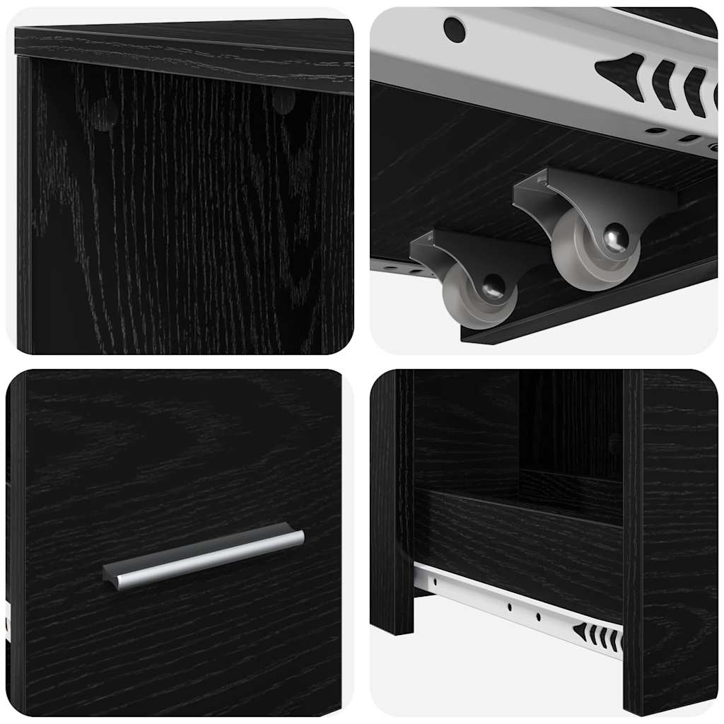 Juego de muebles de baño Roble Negro 22 x 41 x 135 cm