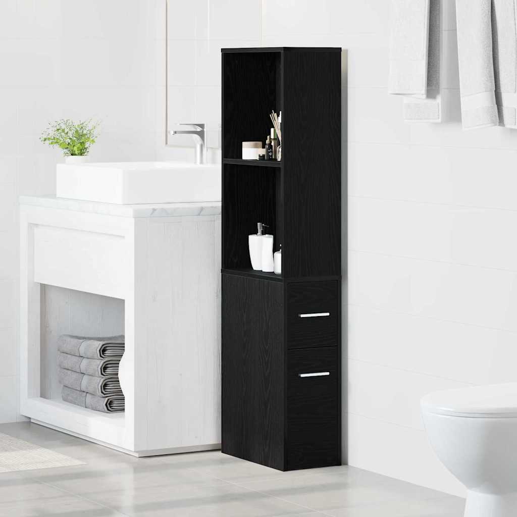 Juego de muebles de baño Roble Negro 22 x 41 x 135 cm