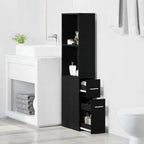 Juego de muebles de baño Roble Negro 22 x 41 x 135 cm