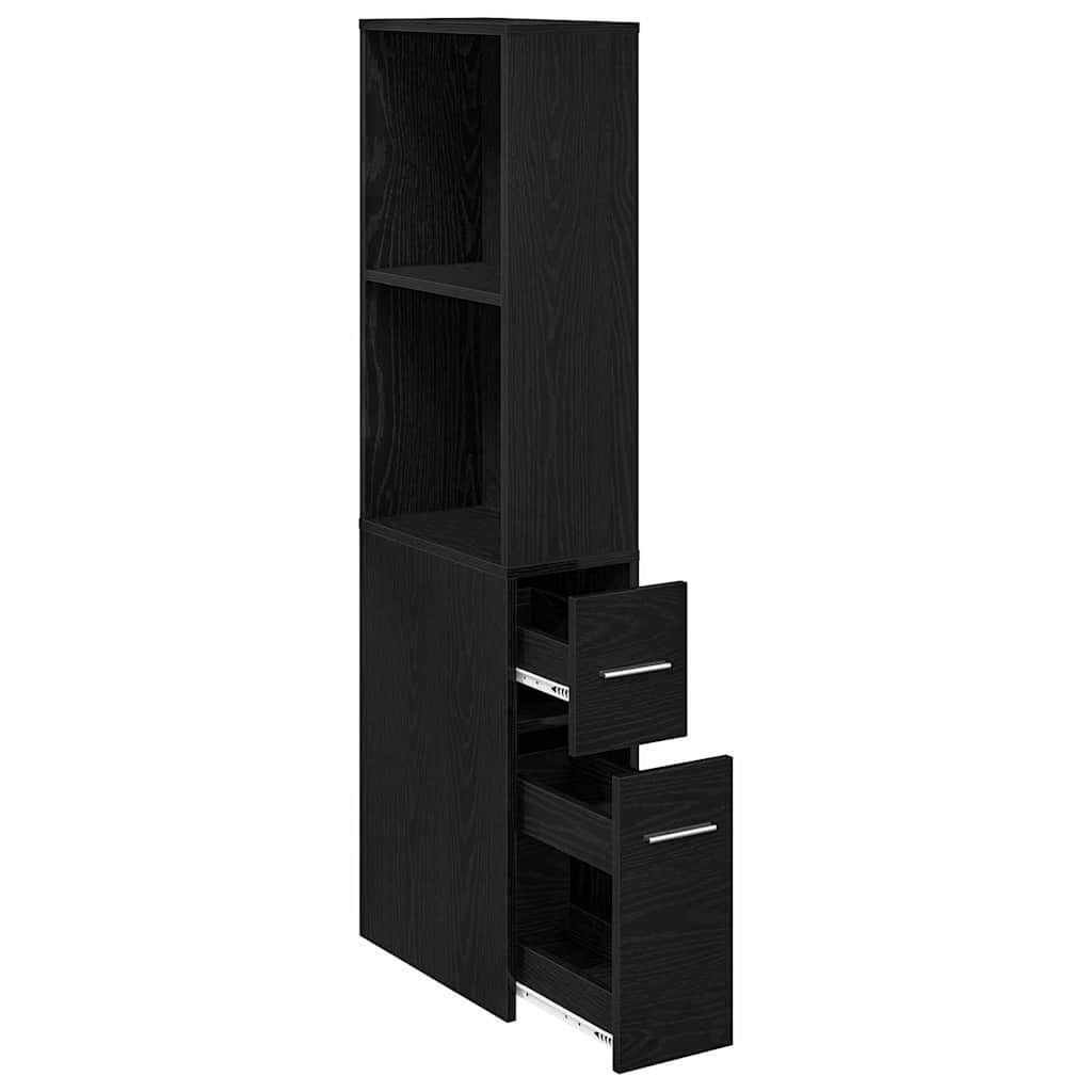 Juego de muebles de baño Roble Negro 22 x 41 x 135 cm