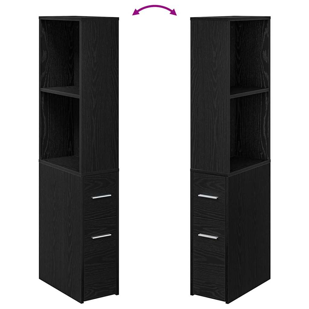Juego de muebles de baño Roble Negro 22 x 41 x 135 cm