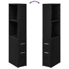 Juego de muebles de baño Roble Negro 22 x 41 x 135 cm
