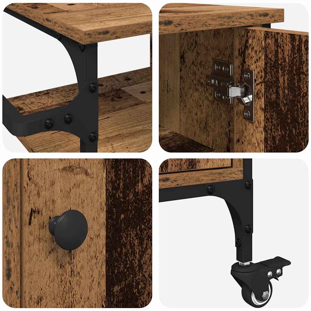 Carro de Cocina Madera vieja 87.5 x 39 x 84.5 cm