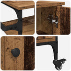 Carro de Cocina Madera vieja 87.5 x 39 x 84.5 cm