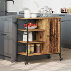 Carro de Cocina Madera vieja 87.5 x 39 x 84.5 cm