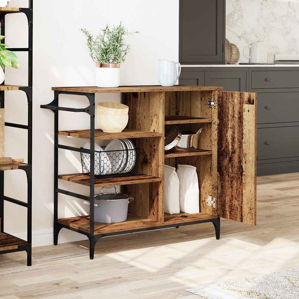 Carro de Cocina Madera vieja 87.5 x 39 x 84.5 cm