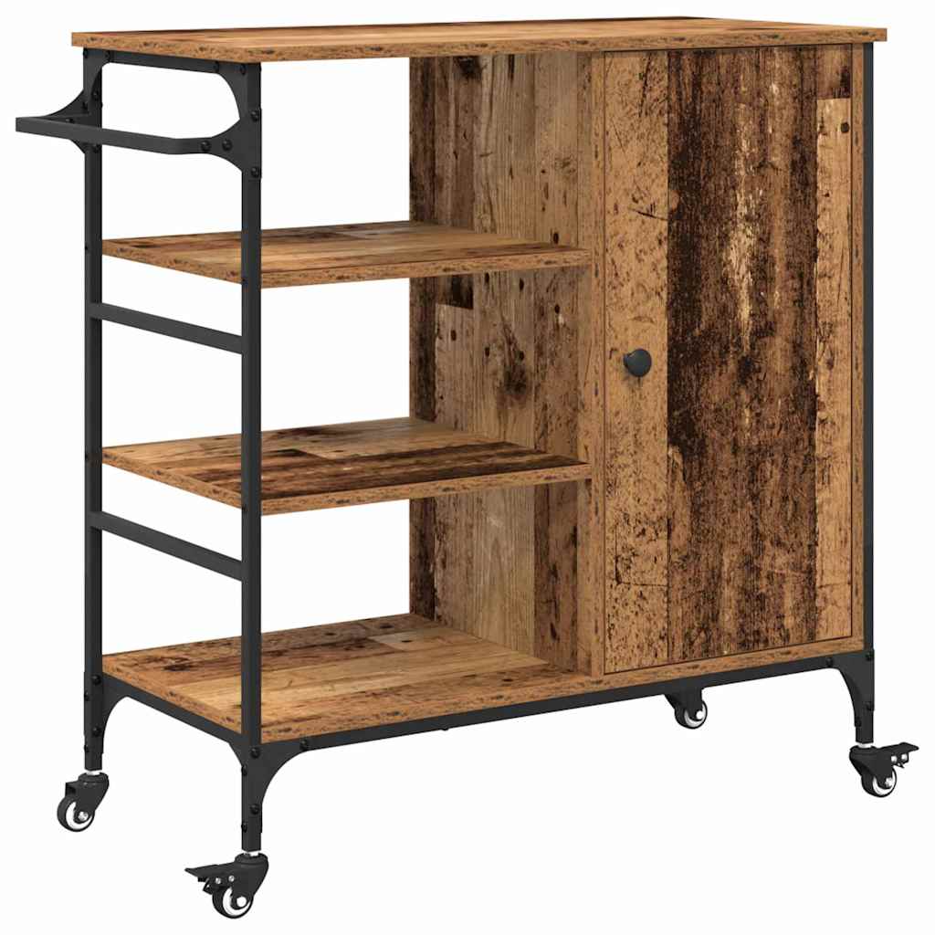 Carro de Cocina Madera vieja 87.5 x 39 x 84.5 cm