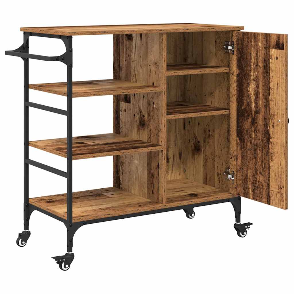 Carro de Cocina Madera vieja 87.5 x 39 x 84.5 cm