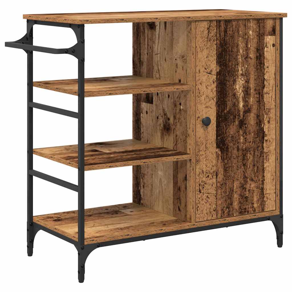 Carro de Cocina Madera vieja 87.5 x 39 x 84.5 cm