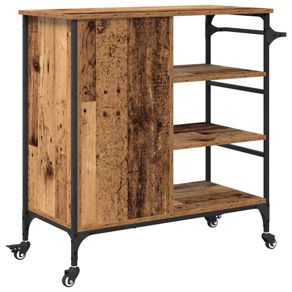 Carro de Cocina Madera vieja 87.5 x 39 x 84.5 cm