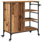 Carro de Cocina Madera vieja 87.5 x 39 x 84.5 cm
