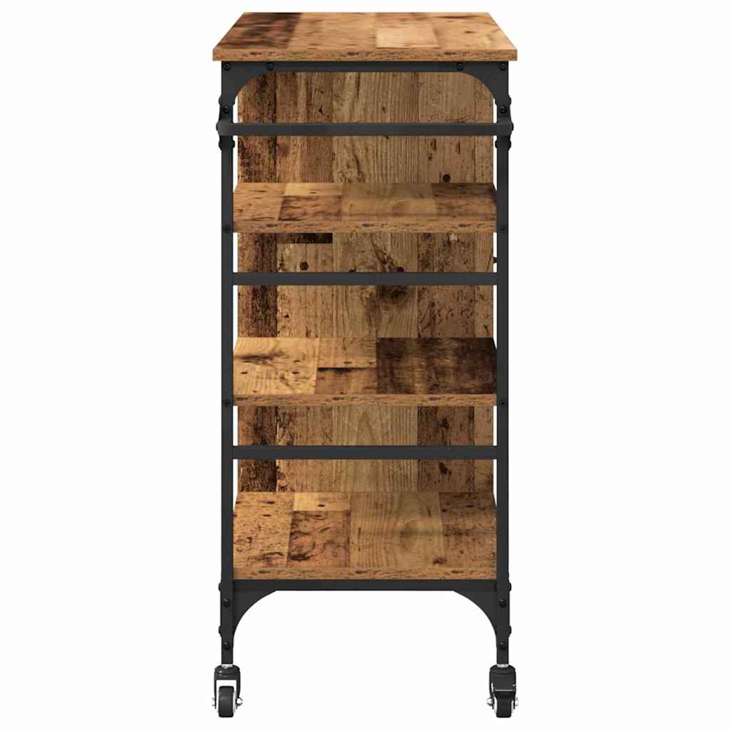Carro de Cocina Madera vieja 87.5 x 39 x 84.5 cm
