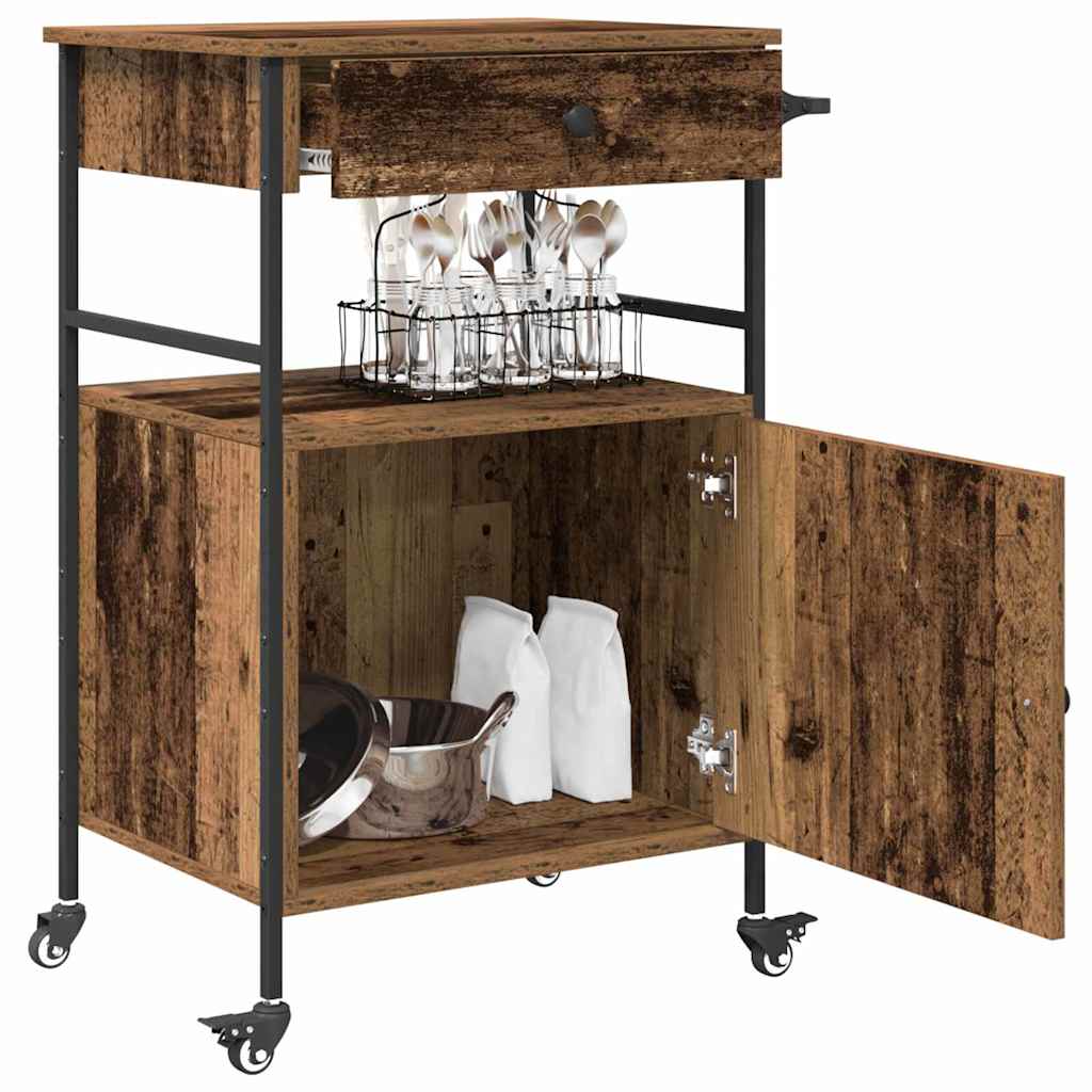Carro de Cocina Madera vieja 56 x 43 x 89,5 cm