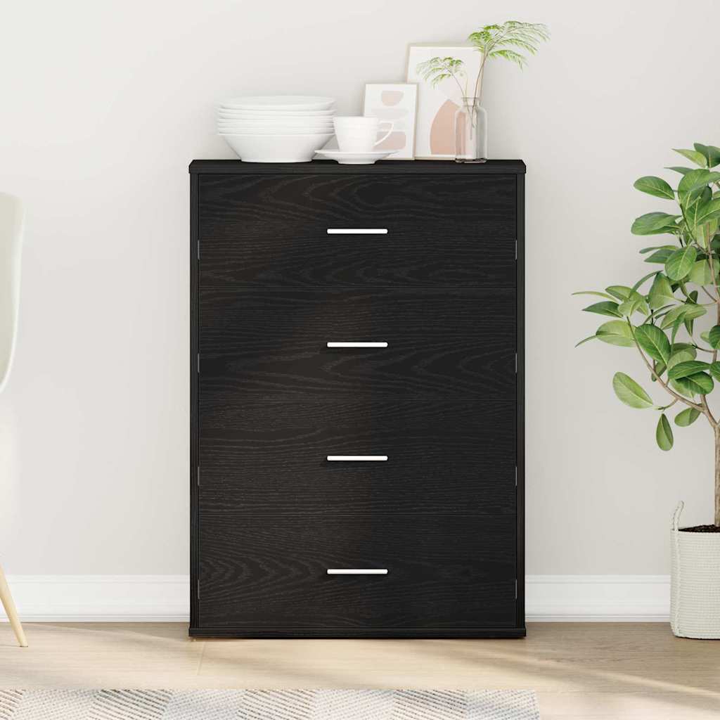 Aparador Roble Negro 60 x 31 x 84 cm Madera de ingeniería