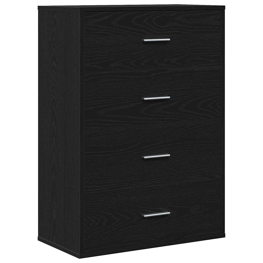 Aparador Roble Negro 60 x 31 x 84 cm Madera de ingeniería