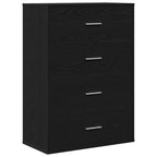Aparador Roble Negro 60 x 31 x 84 cm Madera de ingeniería
