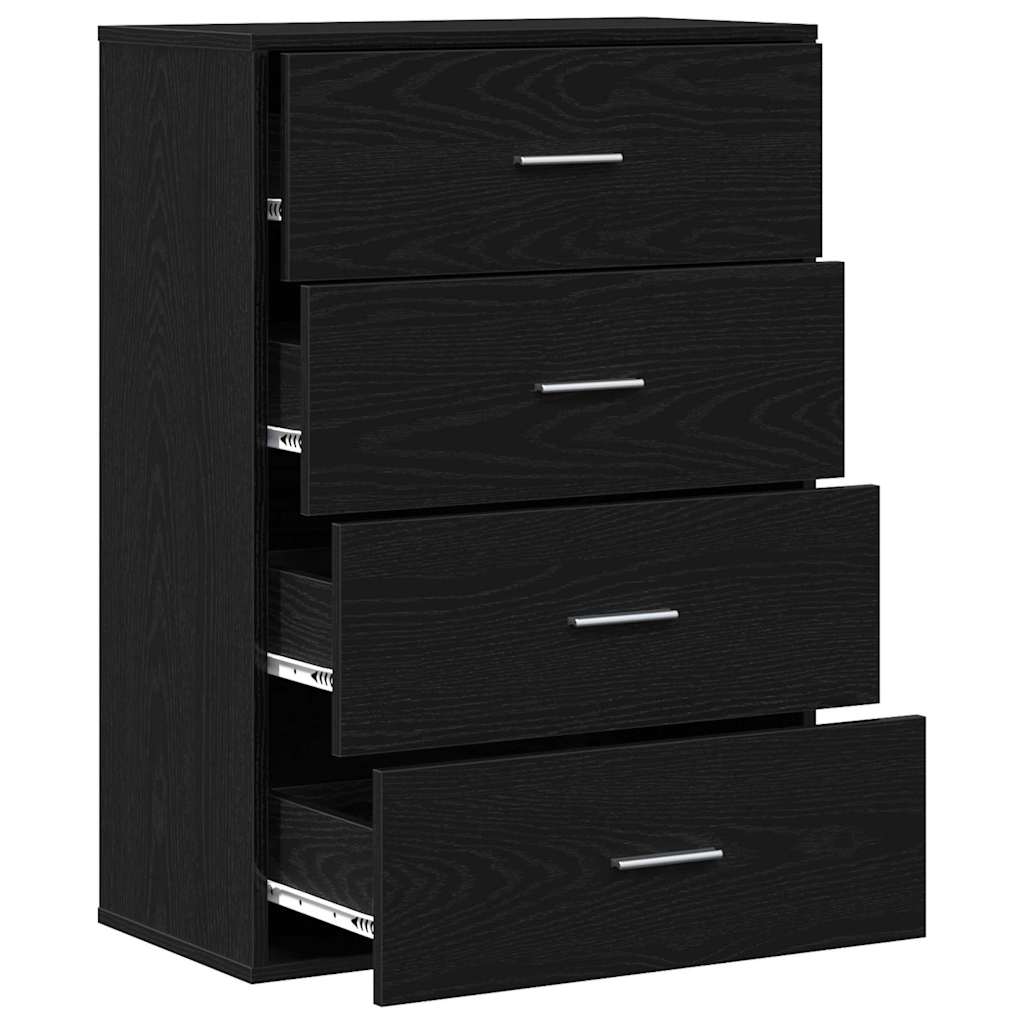Aparador Roble Negro 60 x 31 x 84 cm Madera de ingeniería