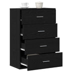 Aparador Roble Negro 60 x 31 x 84 cm Madera de ingeniería