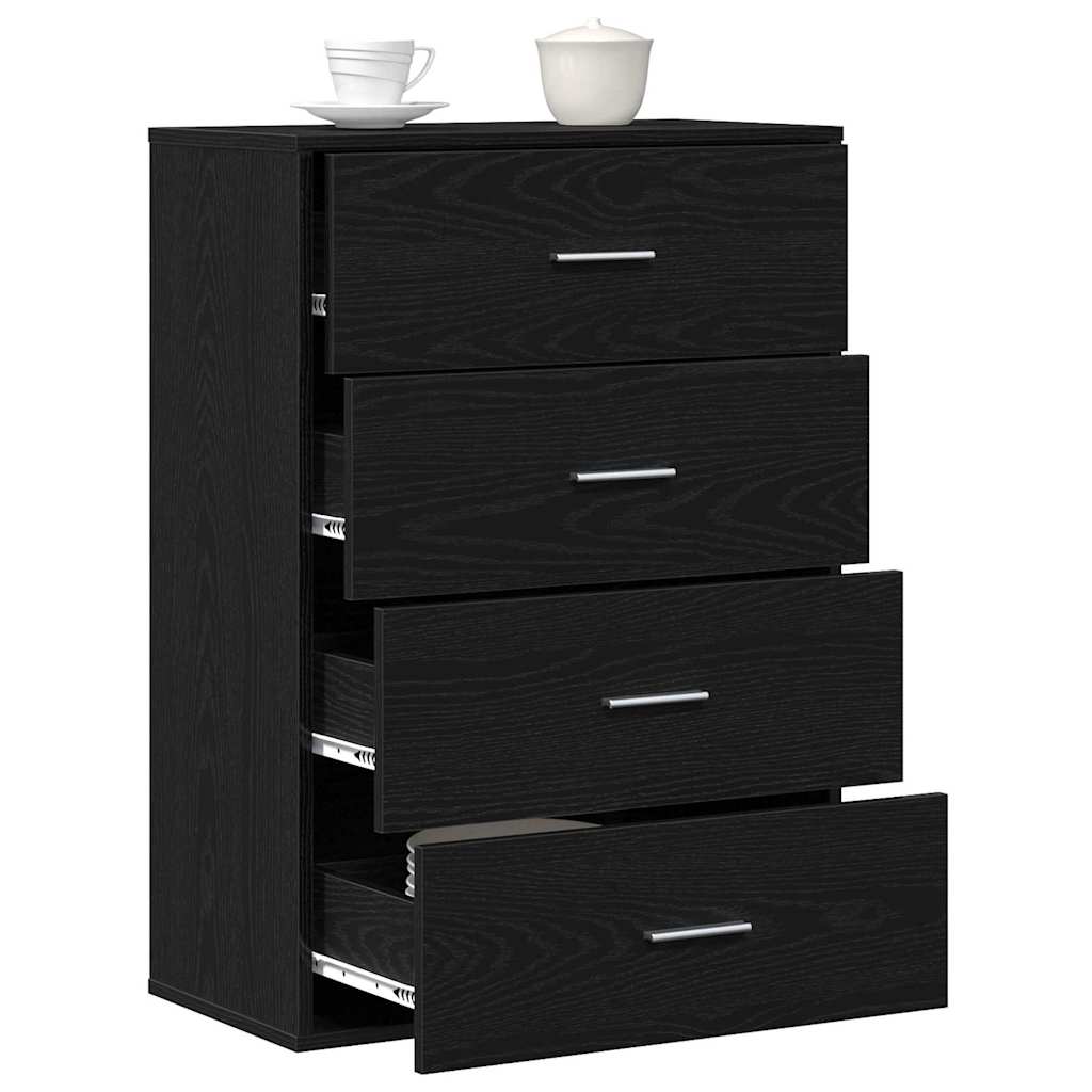 Aparador Roble Negro 60 x 31 x 84 cm Madera de ingeniería