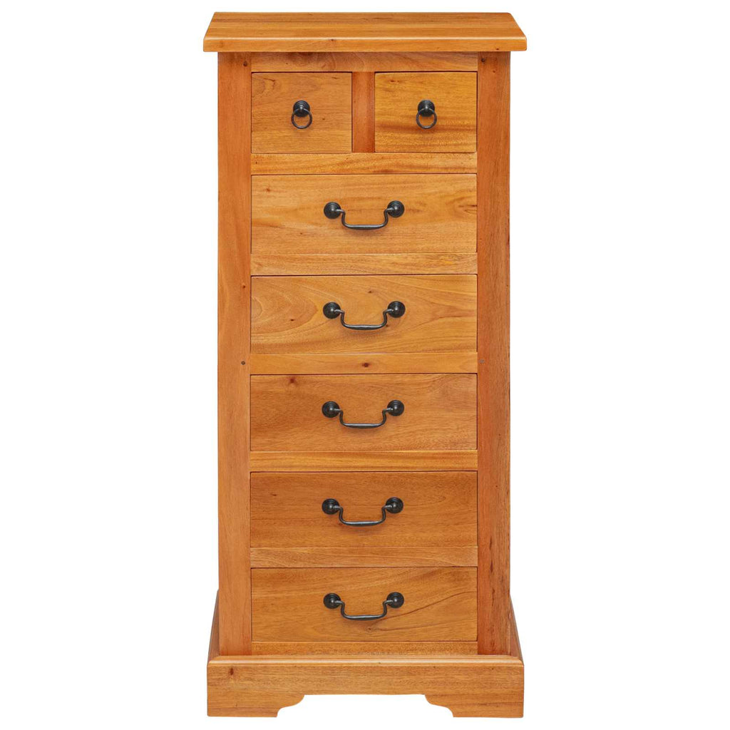 Cajonera Natural 45 x 35 x 100,5 cm Madera de Caoba Sólida