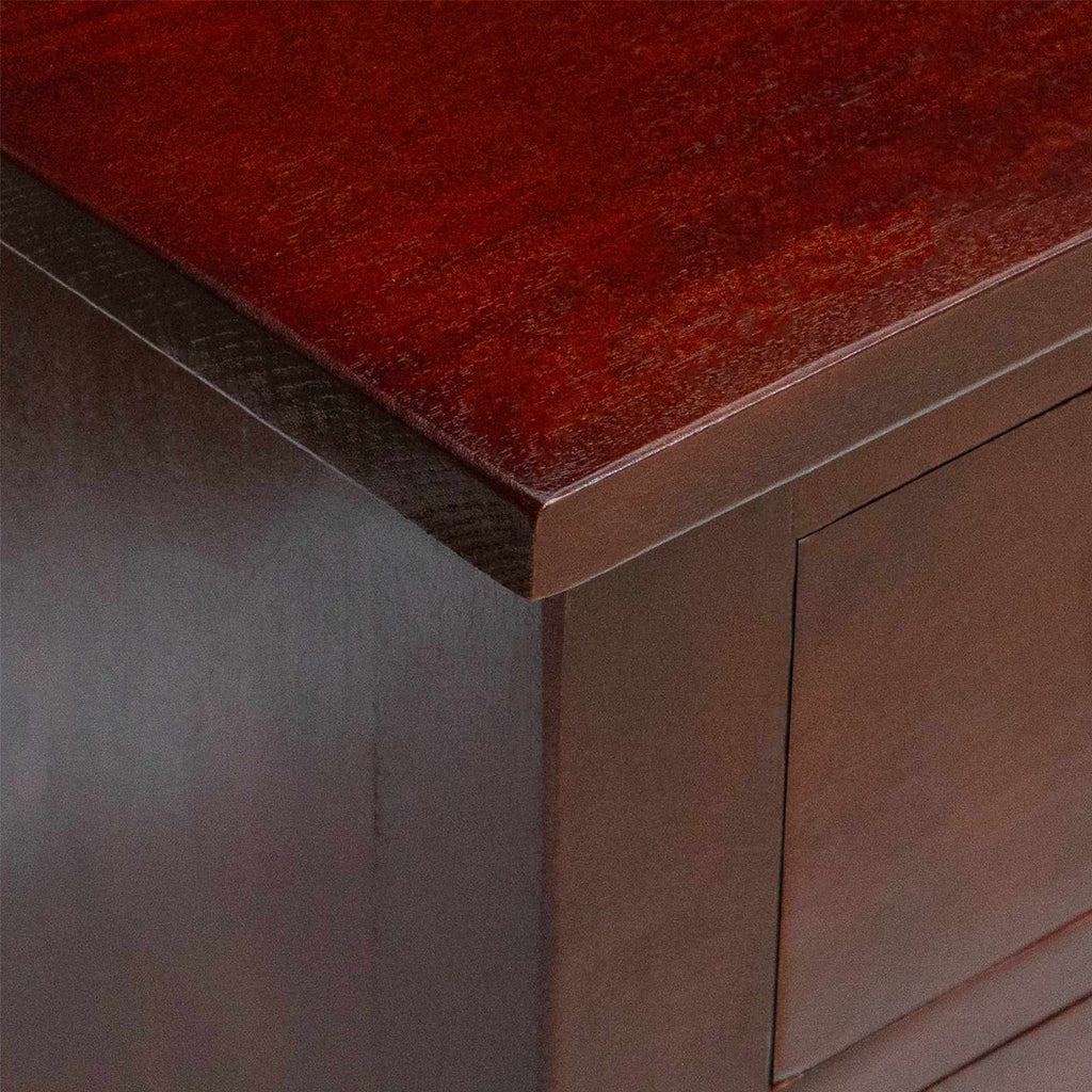 Mueble de TV Marrón 100 x 40,5 x 46 cm Madera de Caoba Sólida