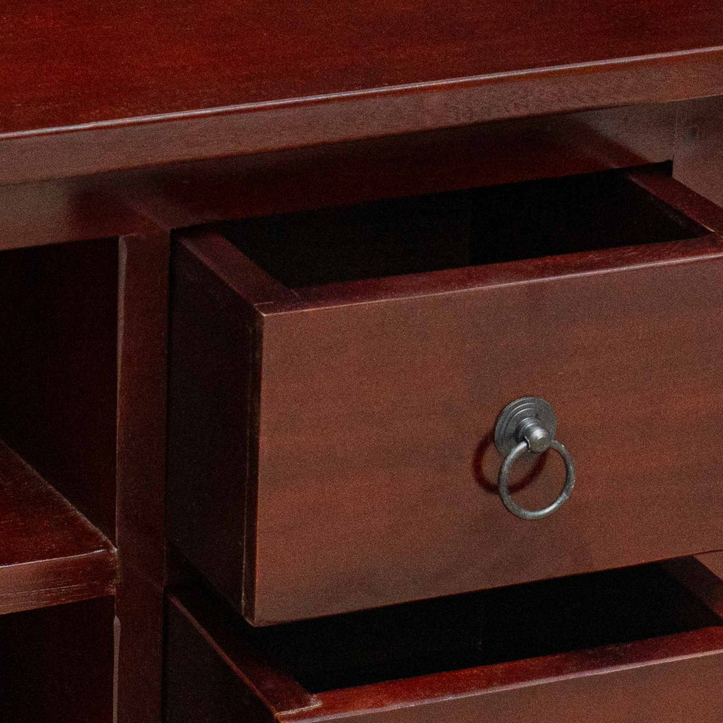 Mueble de TV Marrón 100 x 40,5 x 46 cm Madera de Caoba Sólida