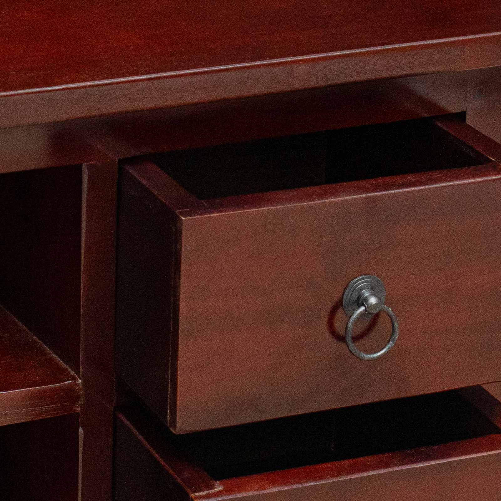 Mueble de TV Marrón 100 x 40,5 x 46 cm Madera de Caoba Sólida