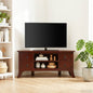 Brown TV Cabinet 100 x 40.5 x 46 cm Solid Mahogany Wood