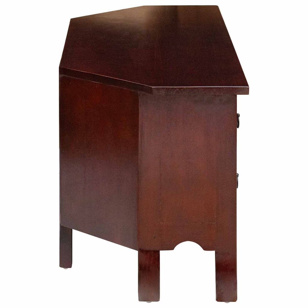 Mueble de TV Marrón 100 x 40,5 x 46 cm Madera de Caoba Sólida