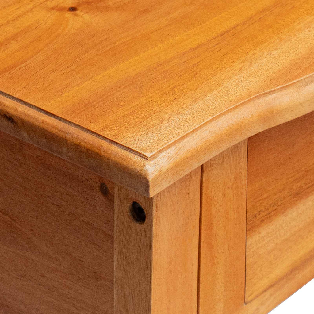 Mesa Consola Natural 50,5 x 30 x 75,5 cm Madera de Caoba Sólida