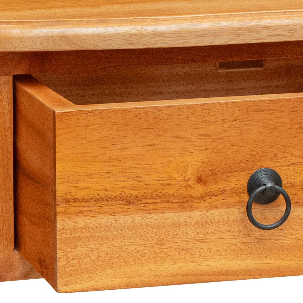 Mesa Consola Natural 50,5 x 30 x 75,5 cm Madera de Caoba Sólida