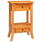 Mesa Consola Natural 50,5 x 30 x 75,5 cm Madera de Caoba Sólida
