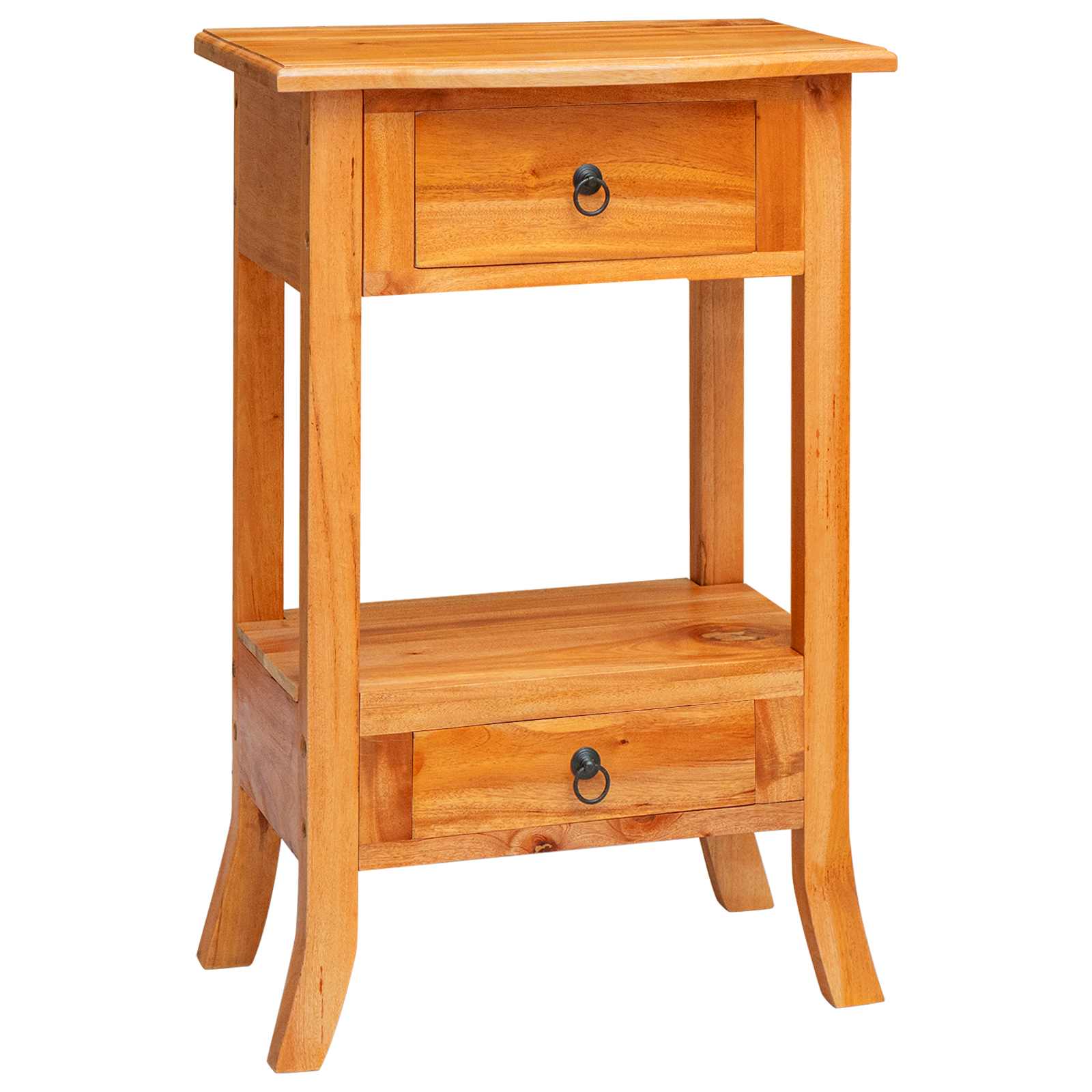 Mesa Consola Natural 50,5 x 30 x 75,5 cm Madera de Caoba Sólida