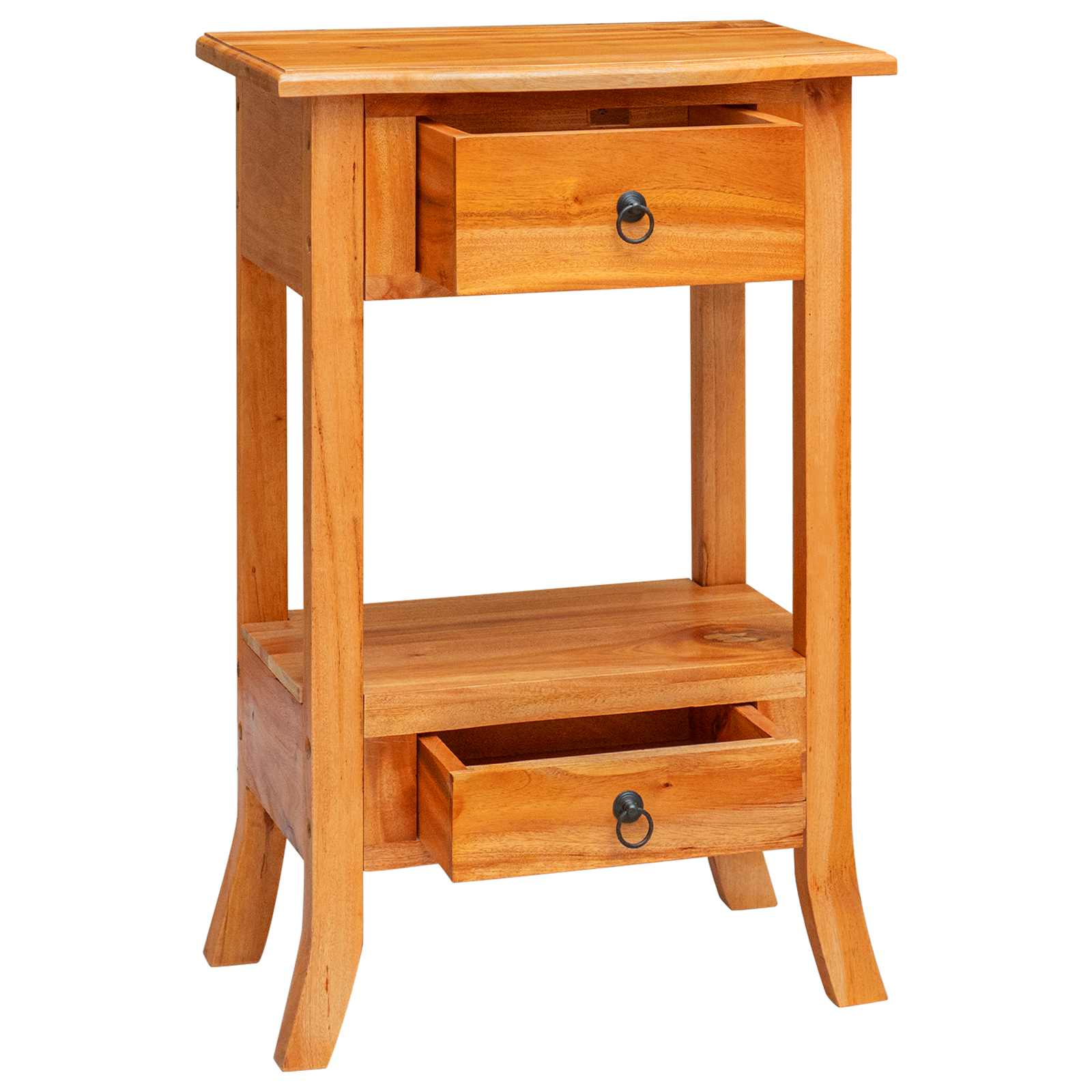 Mesa Consola Natural 50,5 x 30 x 75,5 cm Madera de Caoba Sólida