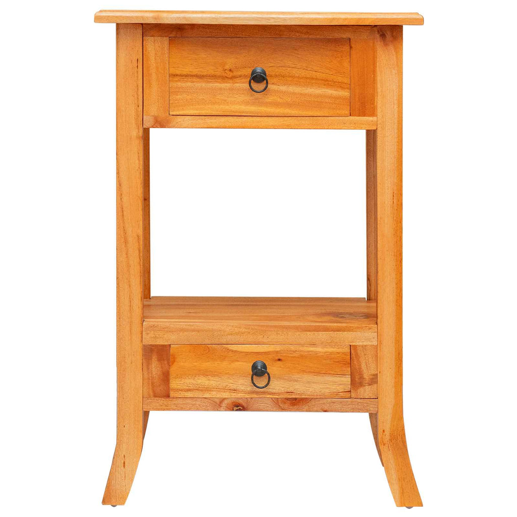 Mesa Consola Natural 50,5 x 30 x 75,5 cm Madera de Caoba Sólida