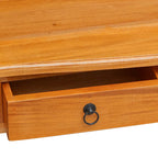 Mesa Consola Natural 115 x 32 x 76 cm Madera de Caoba Sólida