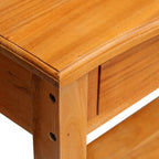 Mesa Consola Natural 115 x 32 x 76 cm Madera de Caoba Sólida