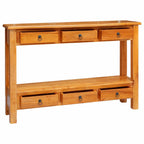 Mesa Consola Natural 115 x 32 x 76 cm Madera de Caoba Sólida