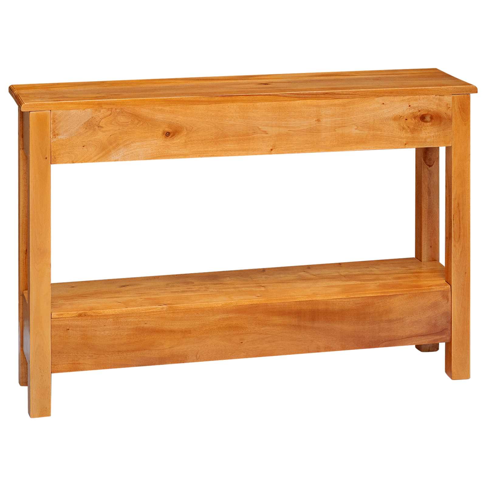 Mesa Consola Natural 115 x 32 x 76 cm Madera de Caoba Sólida