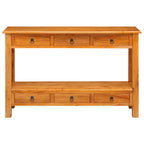 Mesa Consola Natural 115 x 32 x 76 cm Madera de Caoba Sólida