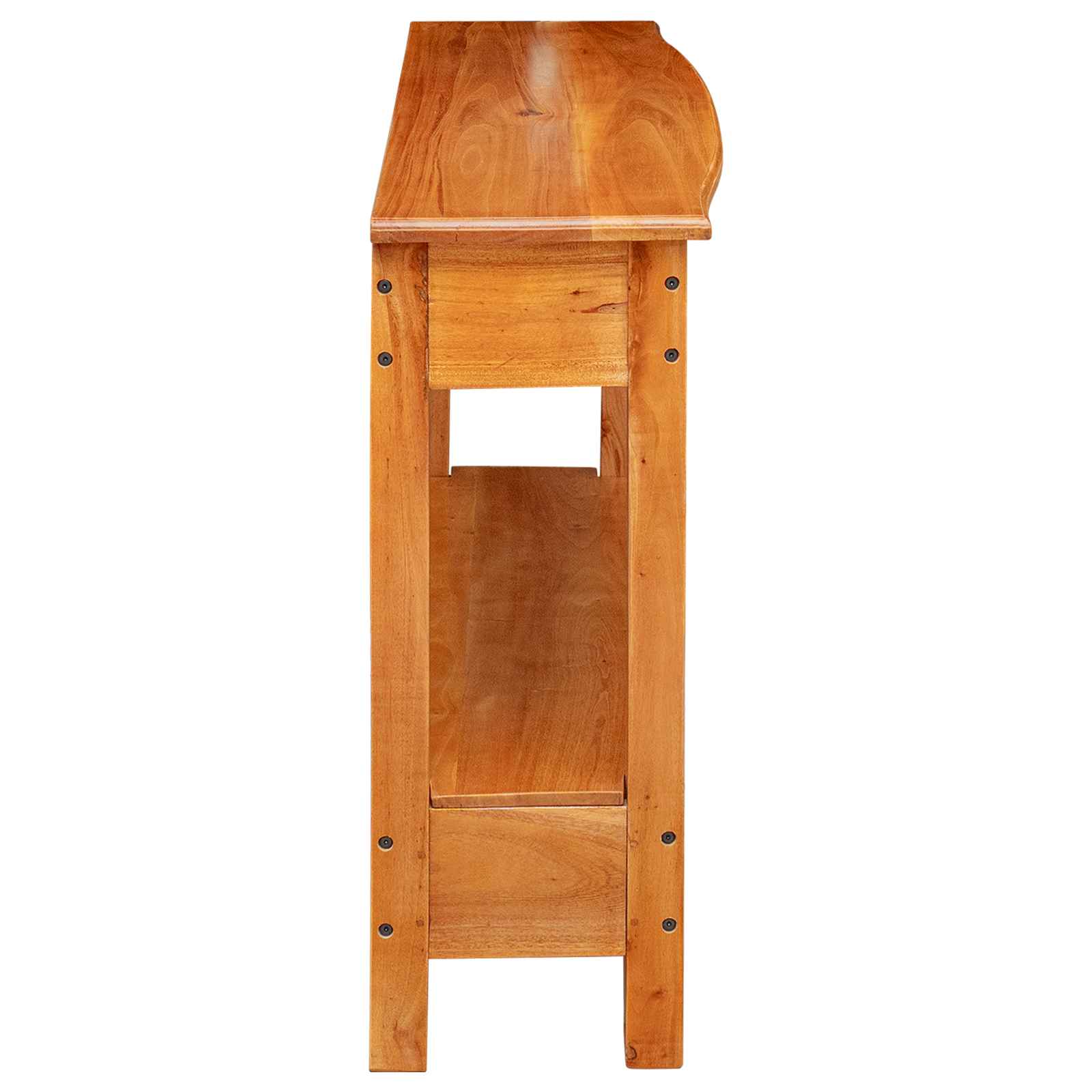 Mesa Consola Natural 115 x 32 x 76 cm Madera de Caoba Sólida